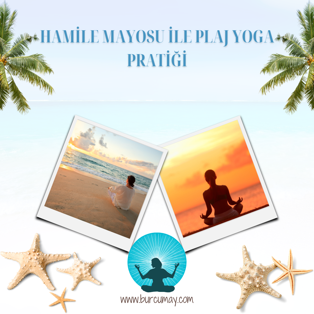 Hamile Mayosu İle Plaj Yoga Pratiği 